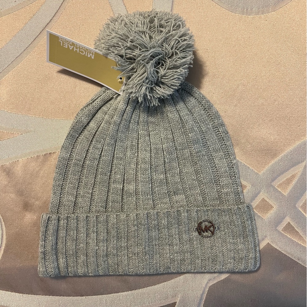 NWT Michael Michael Kors Beanie with Pom.